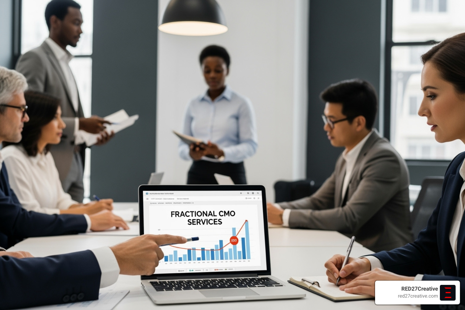Digital transformation roadmap on a screen - Fractional CMO services Digital transformation roadmap on a screen - Fractional CMO services