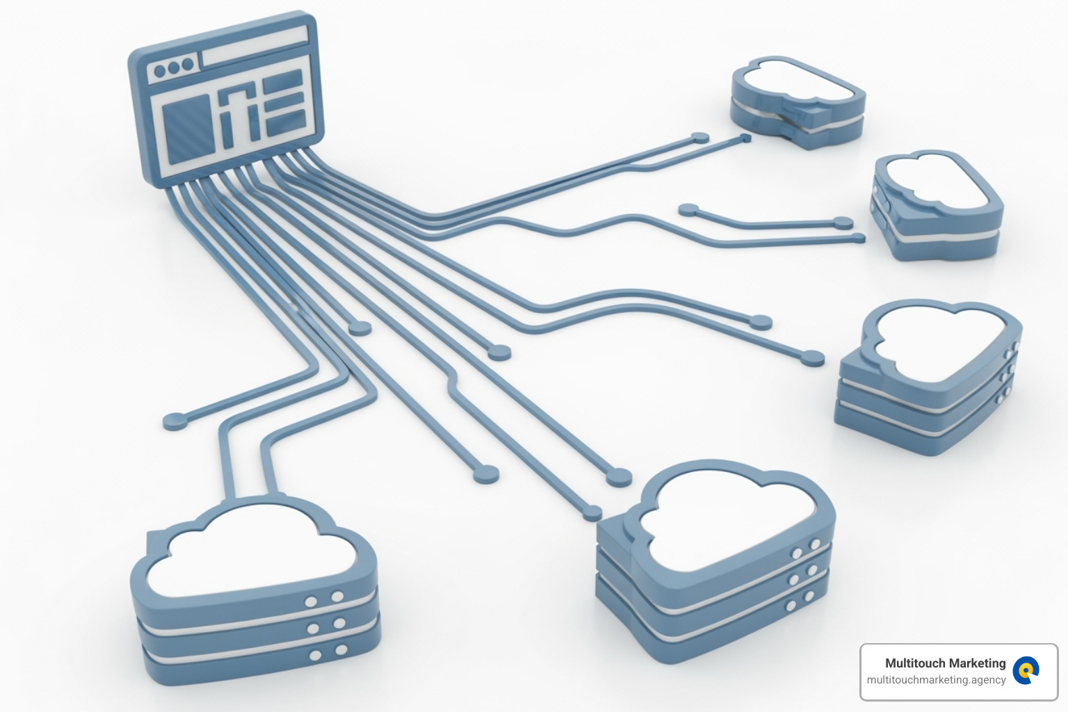 Data flowing from a website to multiple secure cloud storage locations - Daily website backups