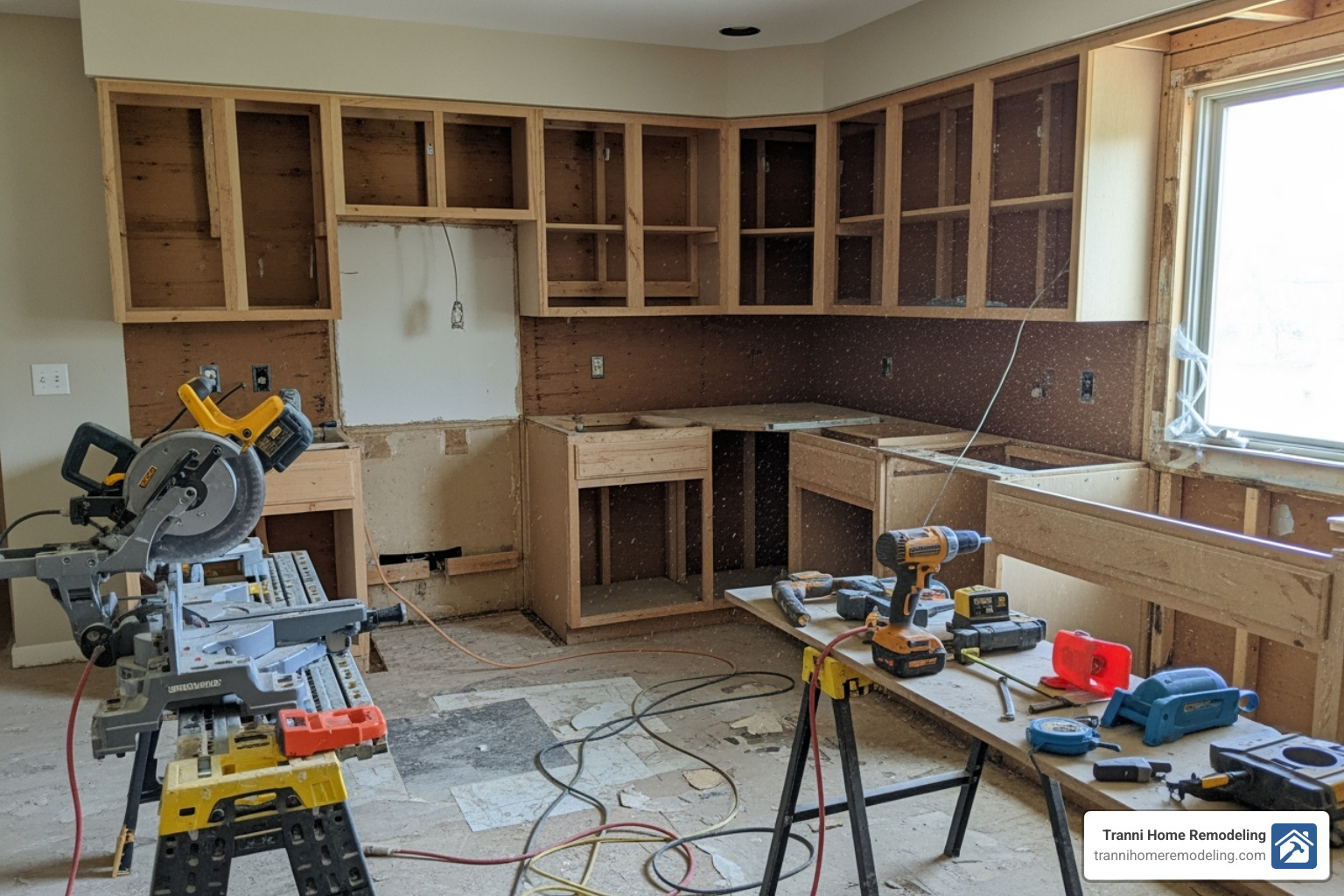 Kitchen mid-renovation - Kitchen Renovation Contractors