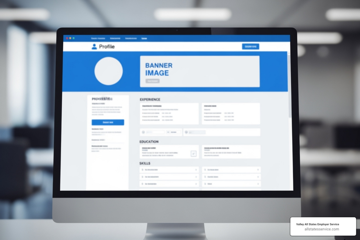 a professional networking site profile page - background verification previous company closed