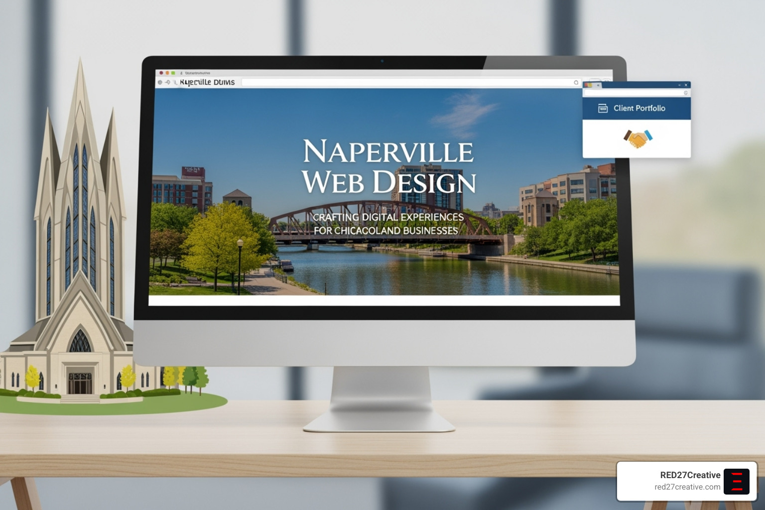 Image of a Google search results page on a laptop showing a local map pack for "restaurants in Naperville". - Naperville IL web design Image of a Google search results page on a laptop showing a local map pack for "restaurants in Naperville". - Naperville IL web design