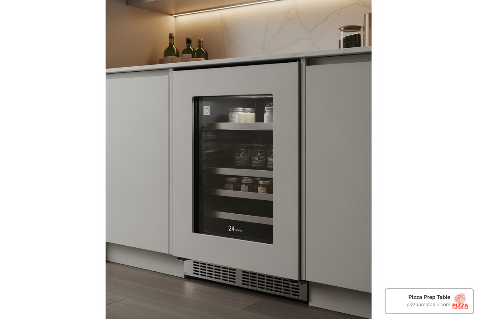 Panel-ready 24 undercounter refrigerator glass door integrated into cabinetry - 24 undercounter refrigerator glass door