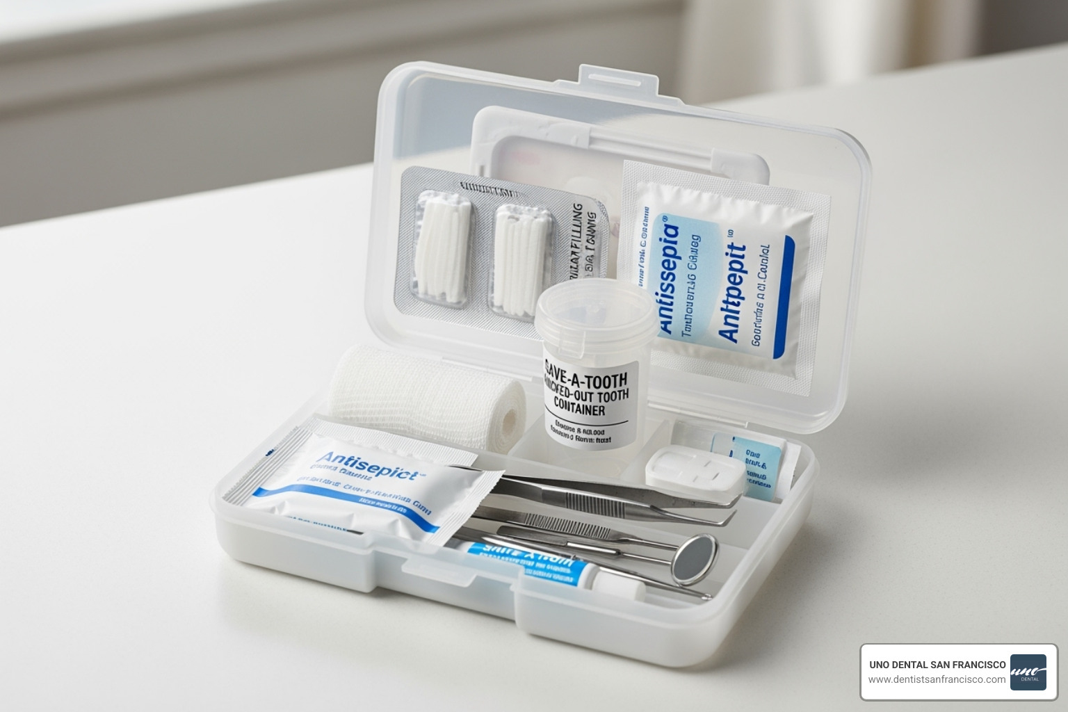dental first-aid kit - SF emergency dentist dental first-aid kit - SF emergency dentist