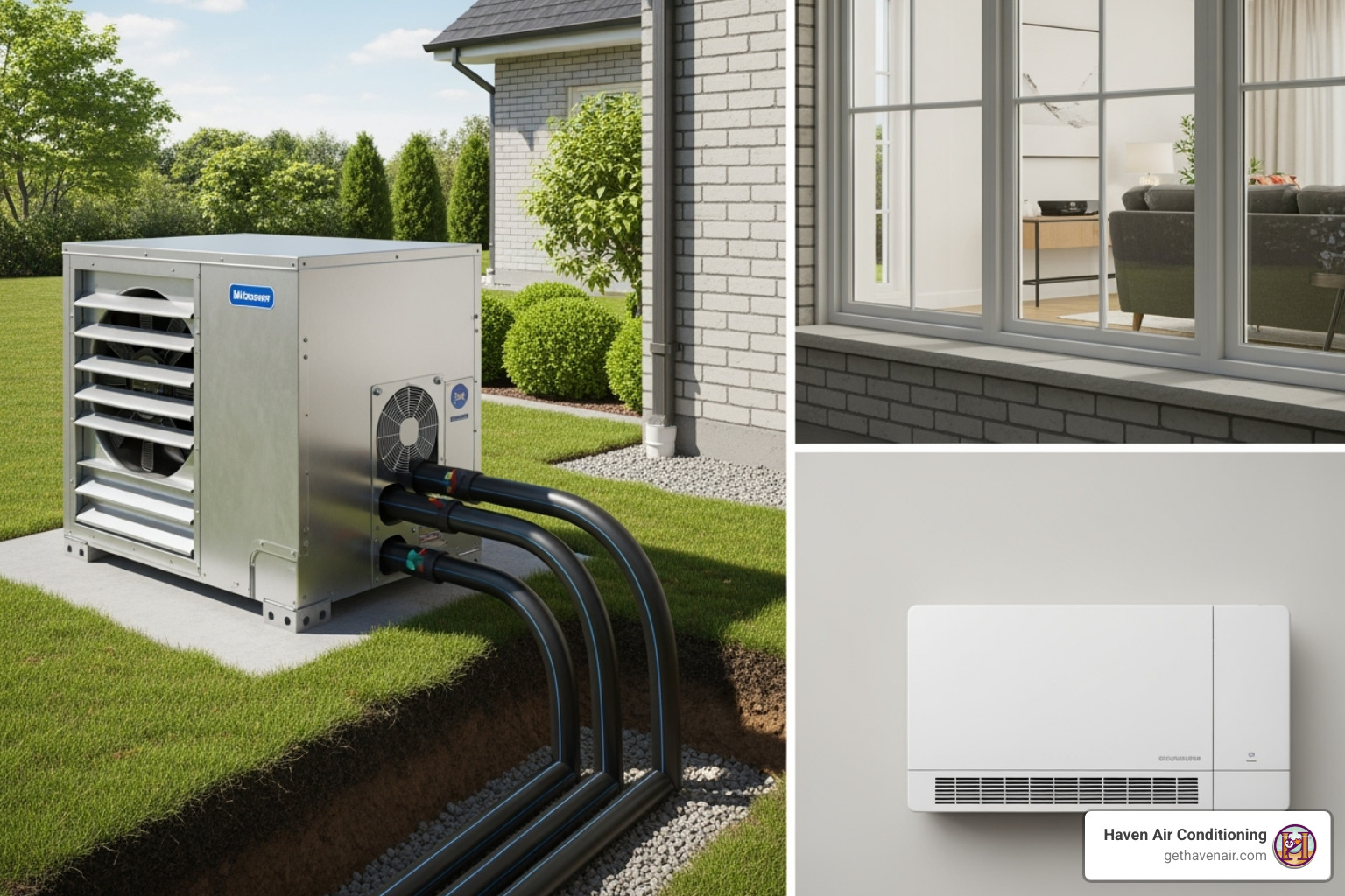 three main types of heat pumps: air-source, geothermal, and a ductless mini-split - ac heat pump three main types of heat pumps: air-source, geothermal, and a ductless mini-split - ac heat pump