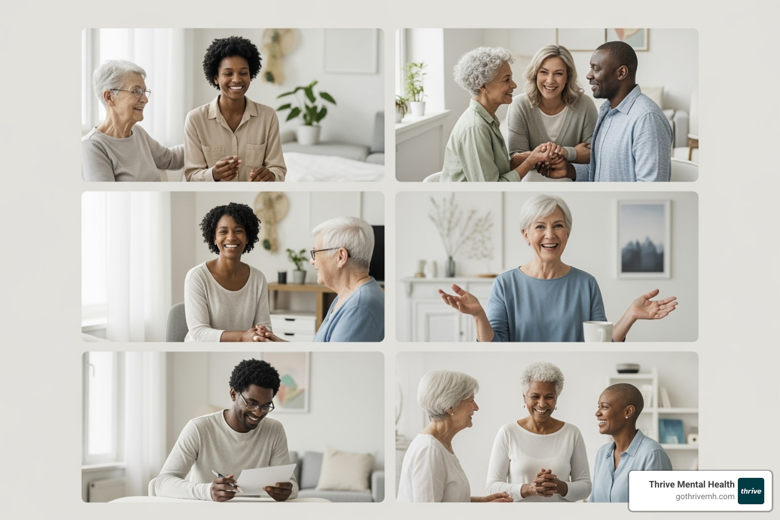 Diverse group of people in a supportive virtual therapy session - emdr vs cbt for chronic pain