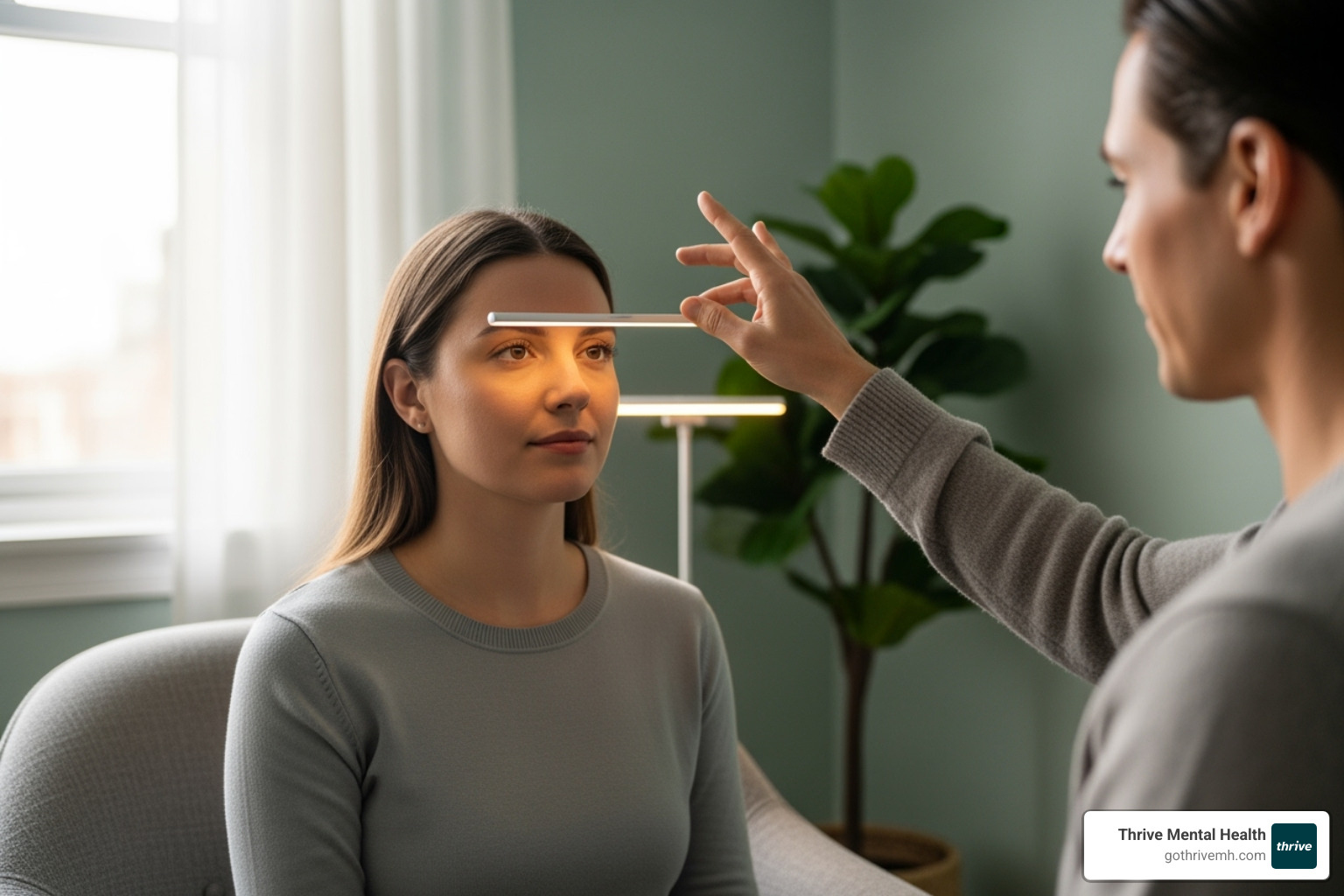 Illustration of bilateral stimulation used in EMDR therapy - emdr vs cbt for chronic pain