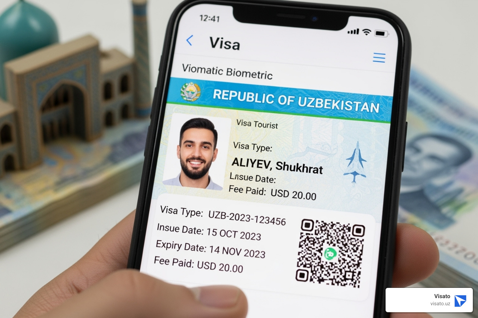 Uzbekistan e-visa portal payment screen - Uzbekistan e-visa fee
