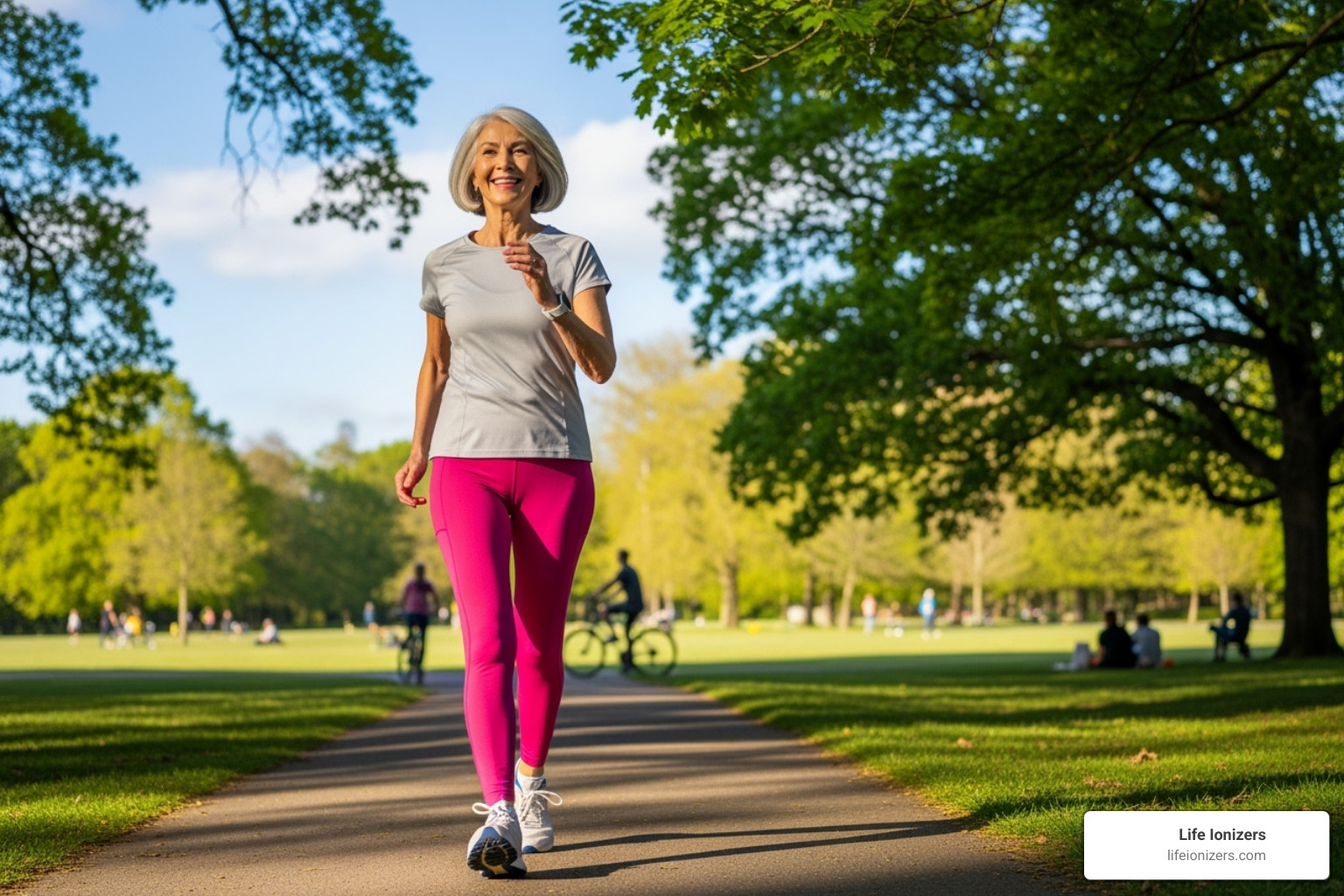 vibrant older adult enjoying an active lifestyle - are there any benefits to drinking hydrogen water