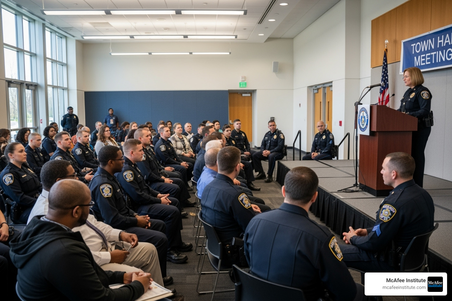 Public forum discussing community-police relations - building trust and accountability in investigations Public forum discussing community-police relations - building trust and accountability in investigations