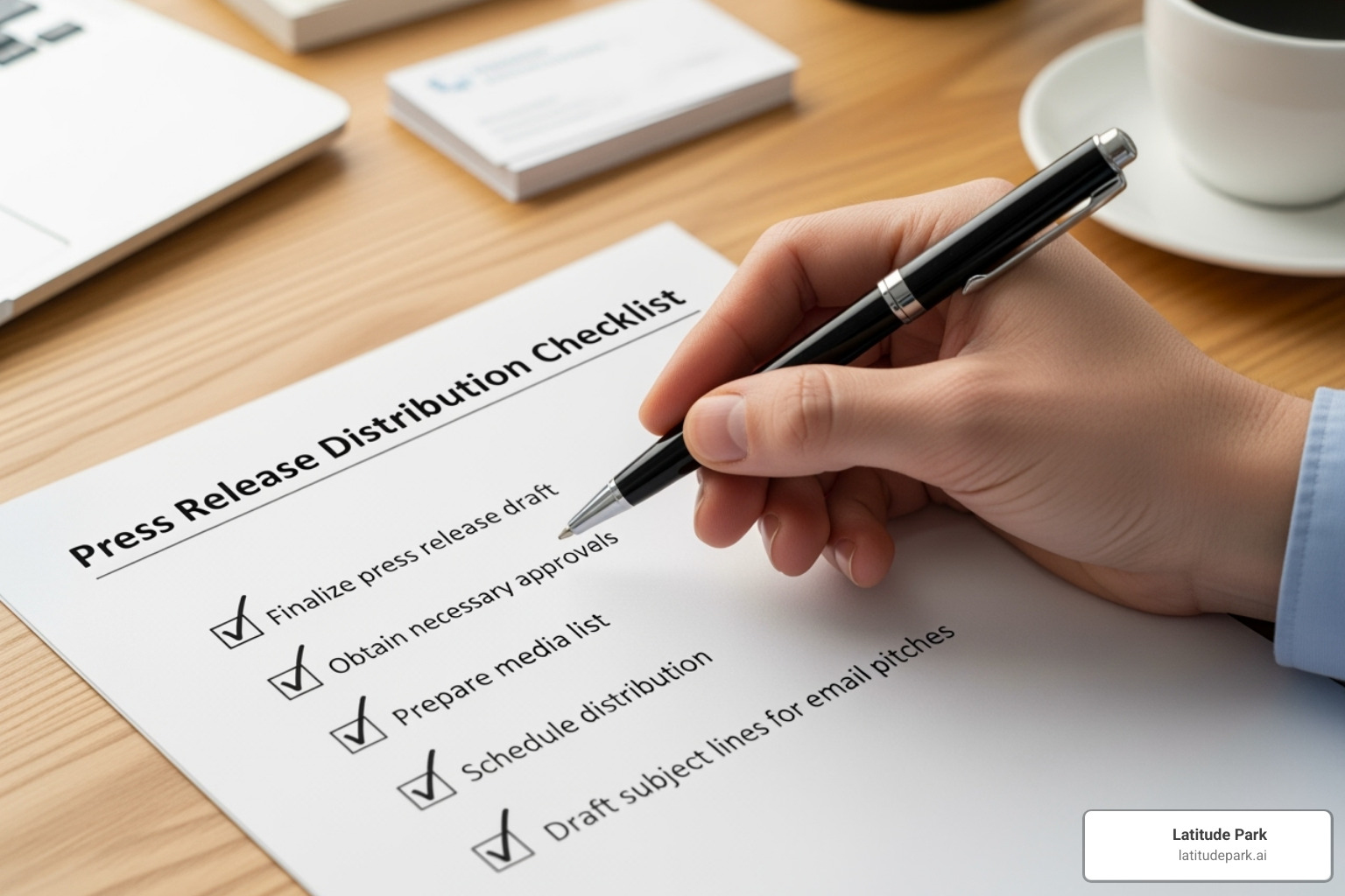 Image of a checklist for a successful press release - can we post through multiple pr sites