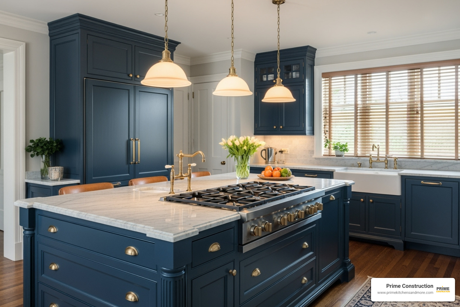 Kitchen featuring neat pendant lighting and classic hardware - classic kitchen