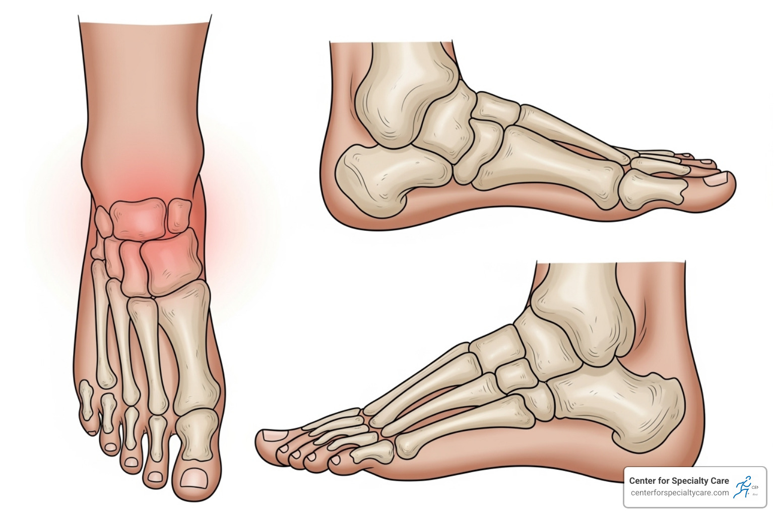 common pain points on foot - foot and ankle pain