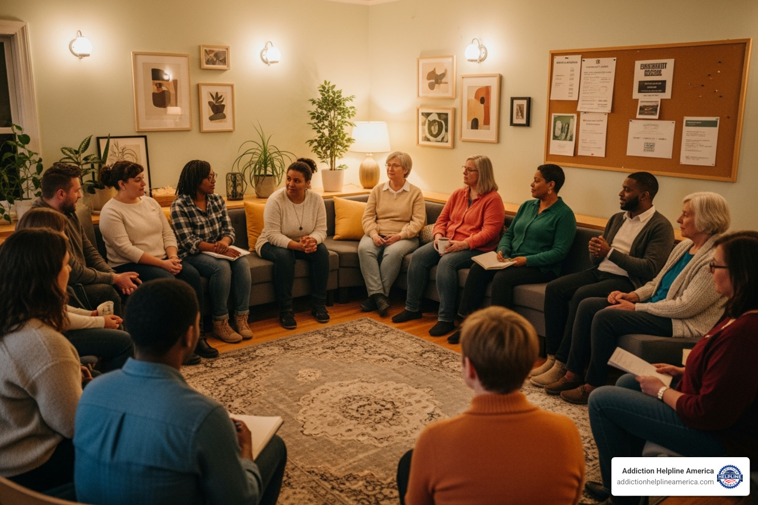 Diverse group of people in a supportive setting - Top Alcohol & Drug Rehab Centers in Los Angeles, California