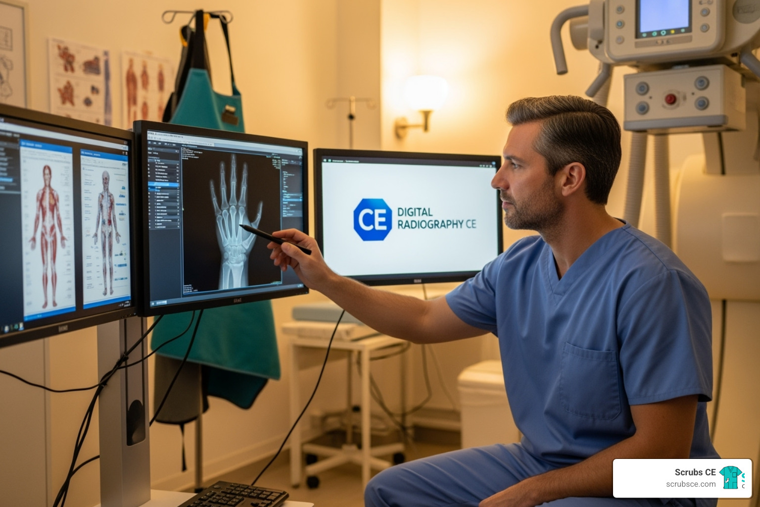 CE certificate with ARRT and ASRT logos - digital radiography ce
