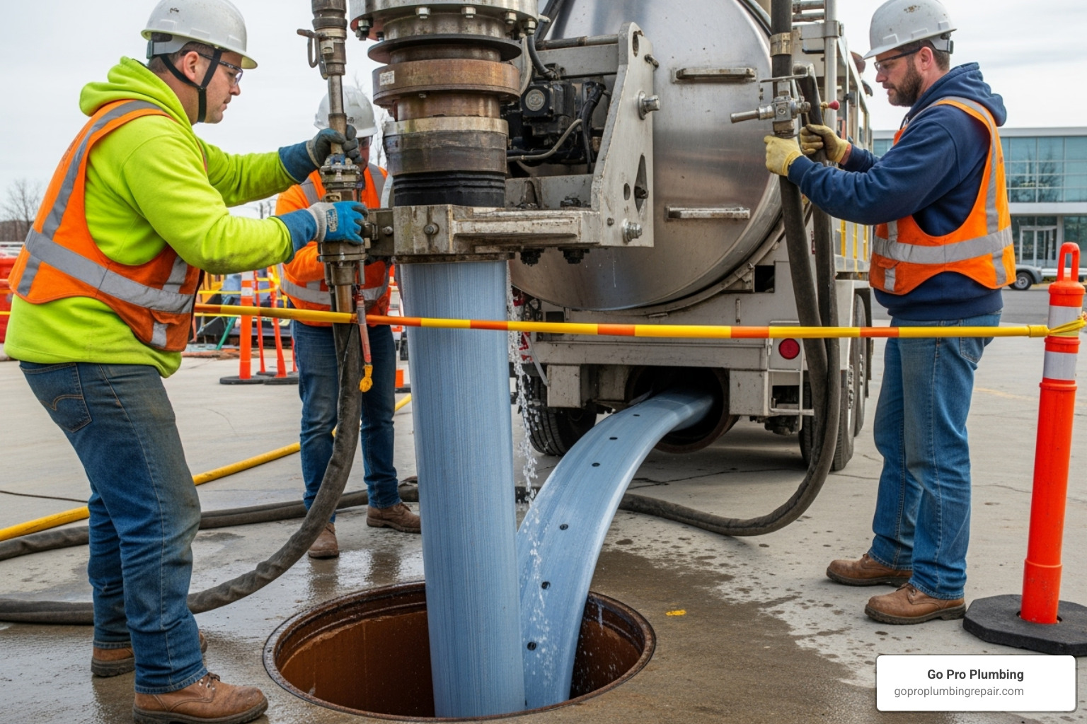 resin-saturated liner being installed into a pipe - trenchless sewer replacement