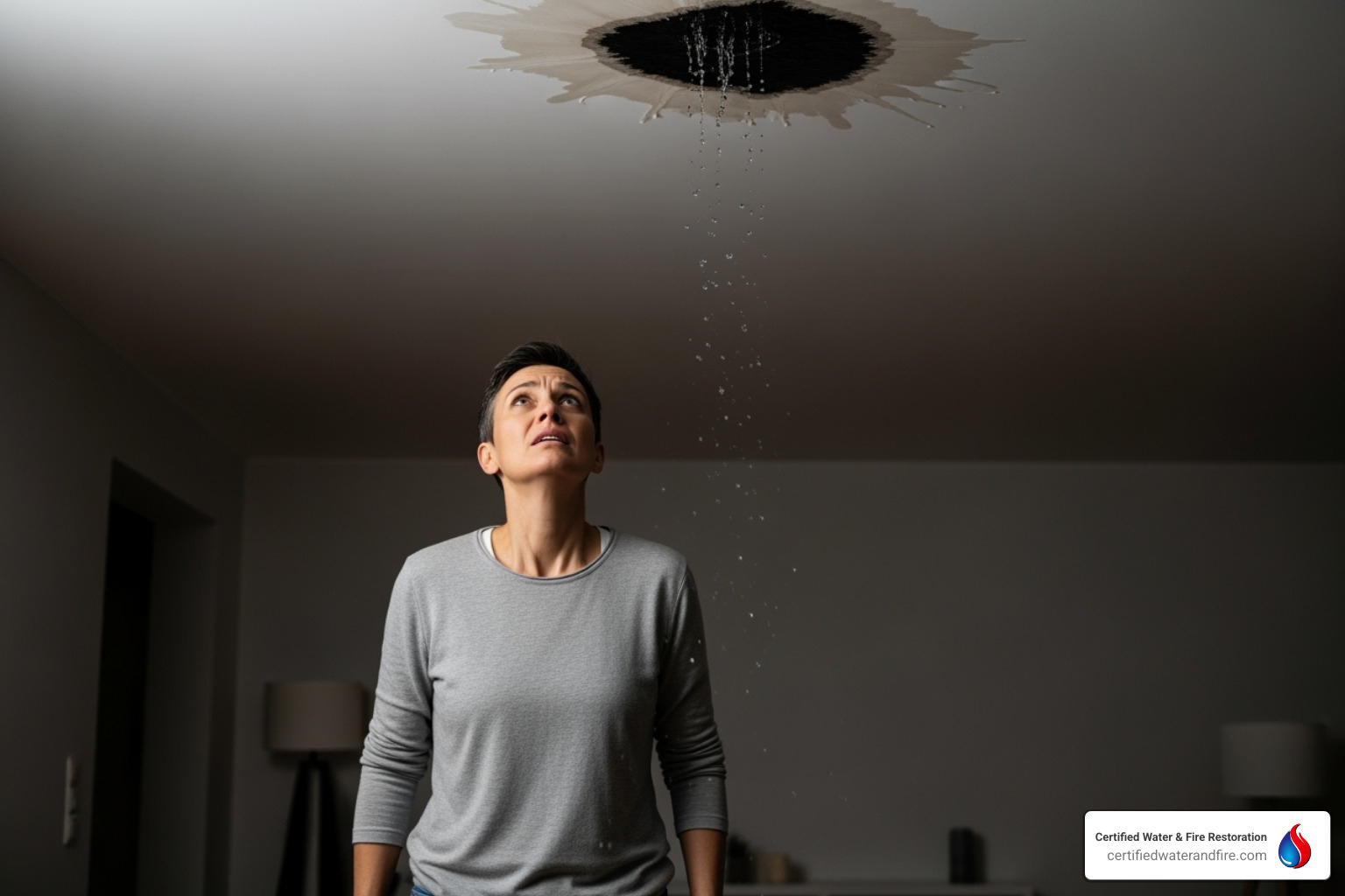 severely sagging and dripping ceiling - cost of fixing water damaged ceiling