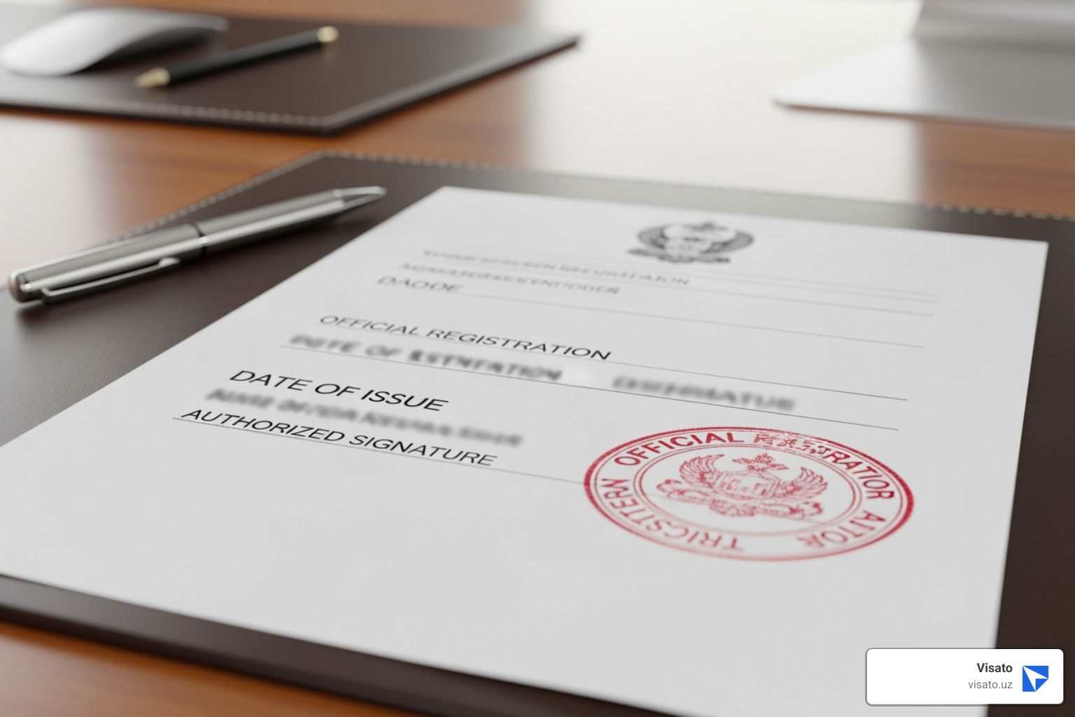 Official registration slip - uzbekistan visa extension