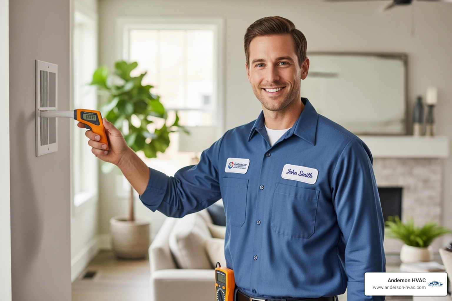 certified technician smiling - Ventilation system cleaning service certified technician smiling - Ventilation system cleaning service