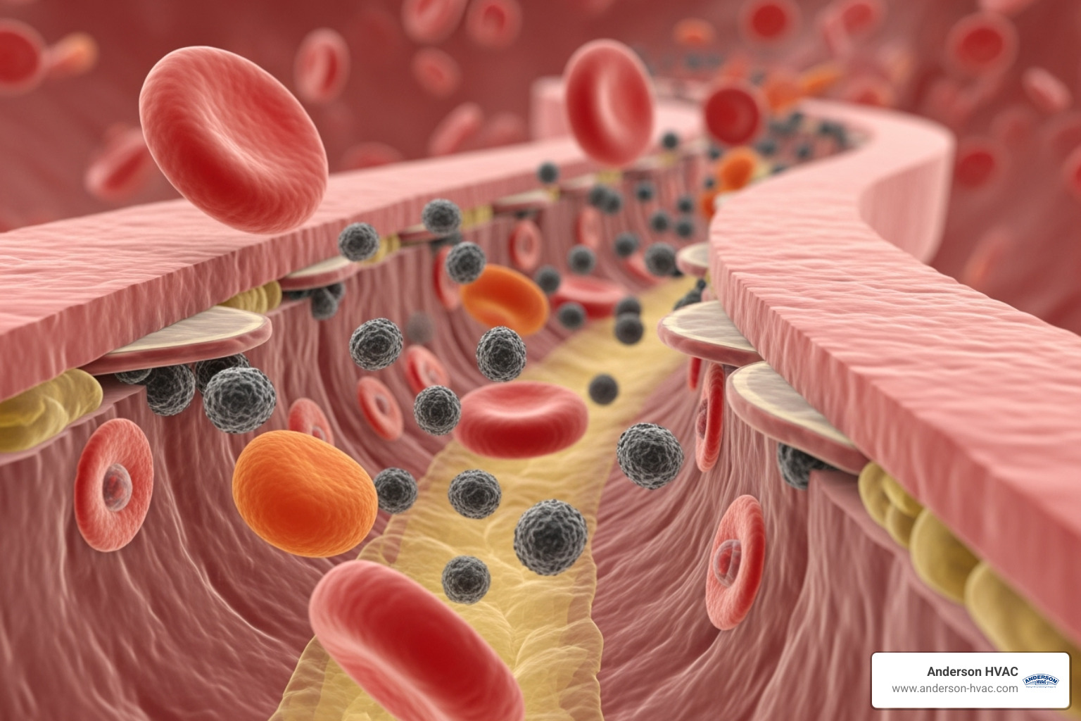 image illustrating how PM2.5 particles enter the bloodstream - air quality management image illustrating how PM2.5 particles enter the bloodstream - air quality management
