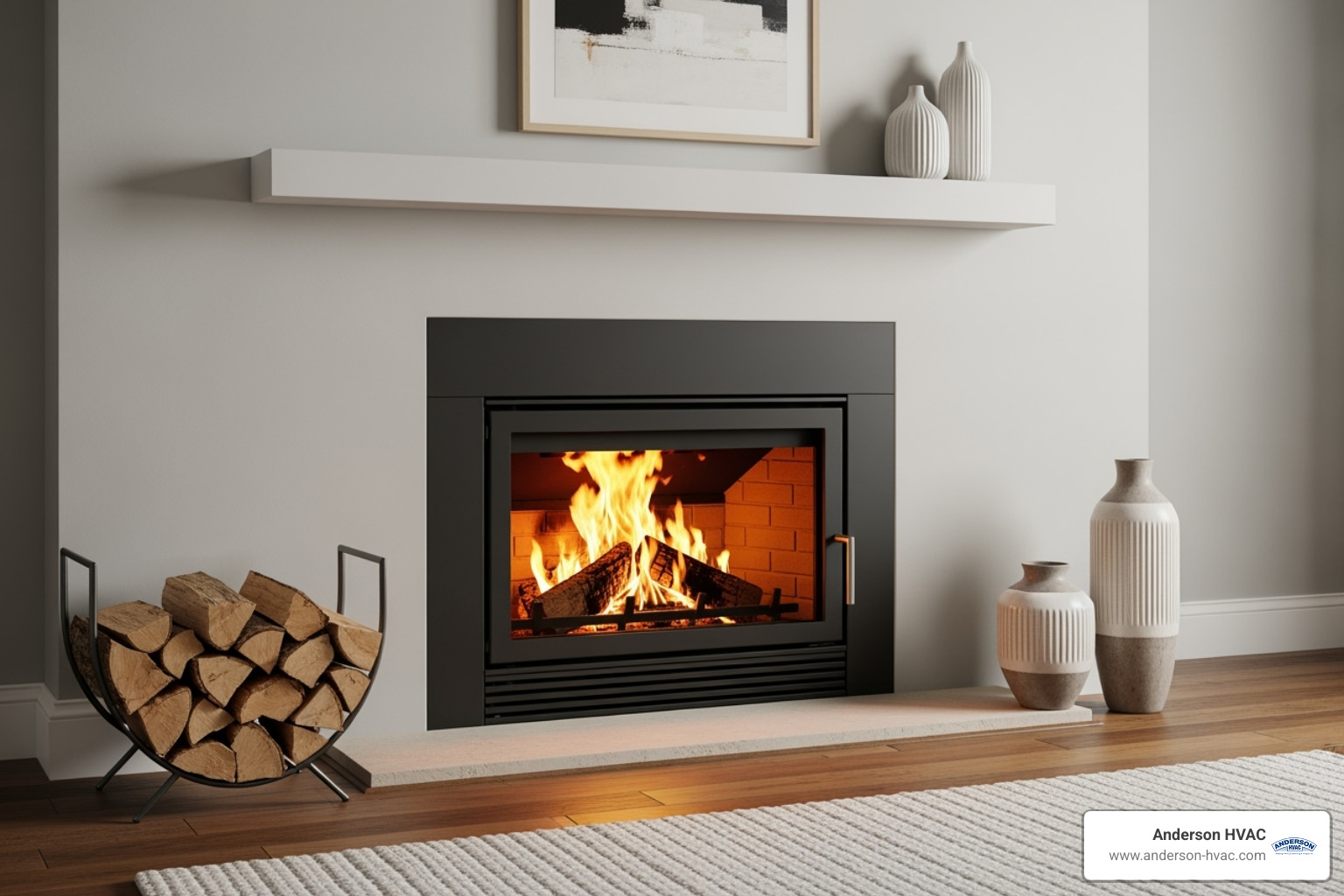 modern high-efficiency fireplace insert - fireplaces not heating in north ogden, ut