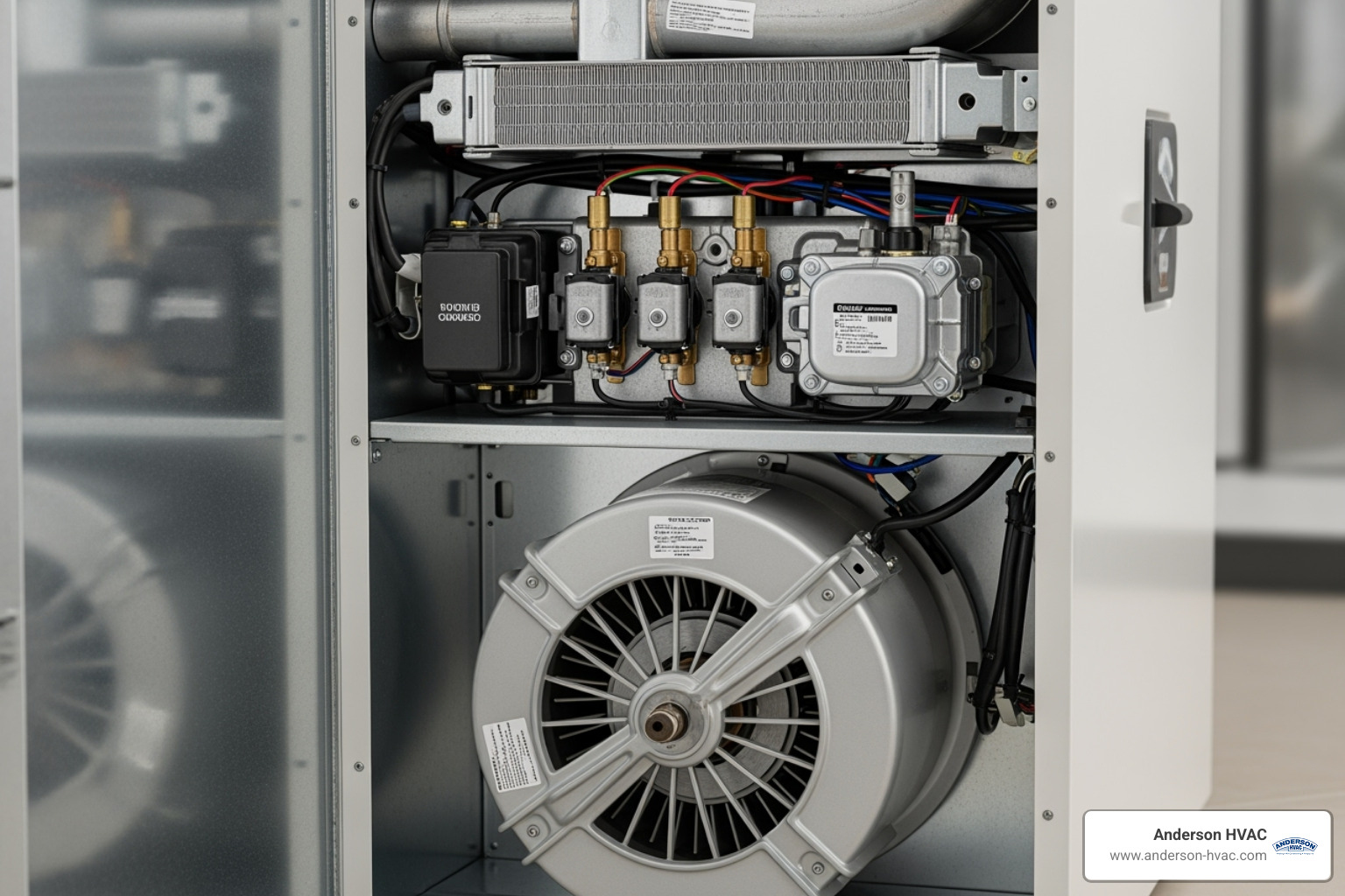 A furnace unit with callouts to different parts like the blower motor and burners - heating making noise in ogden, ut A furnace unit with callouts to different parts like the blower motor and burners - heating making noise in ogden, ut