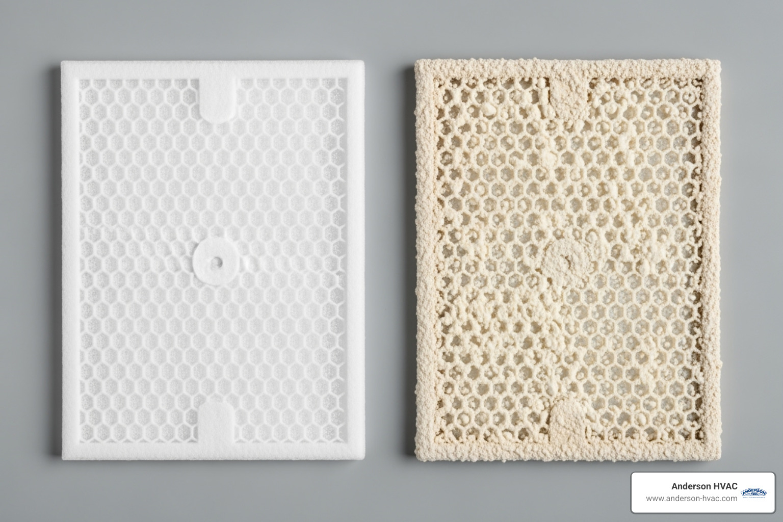 new clean pad vs old dirty pad - humidifier pad replacement new clean pad vs old dirty pad - humidifier pad replacement