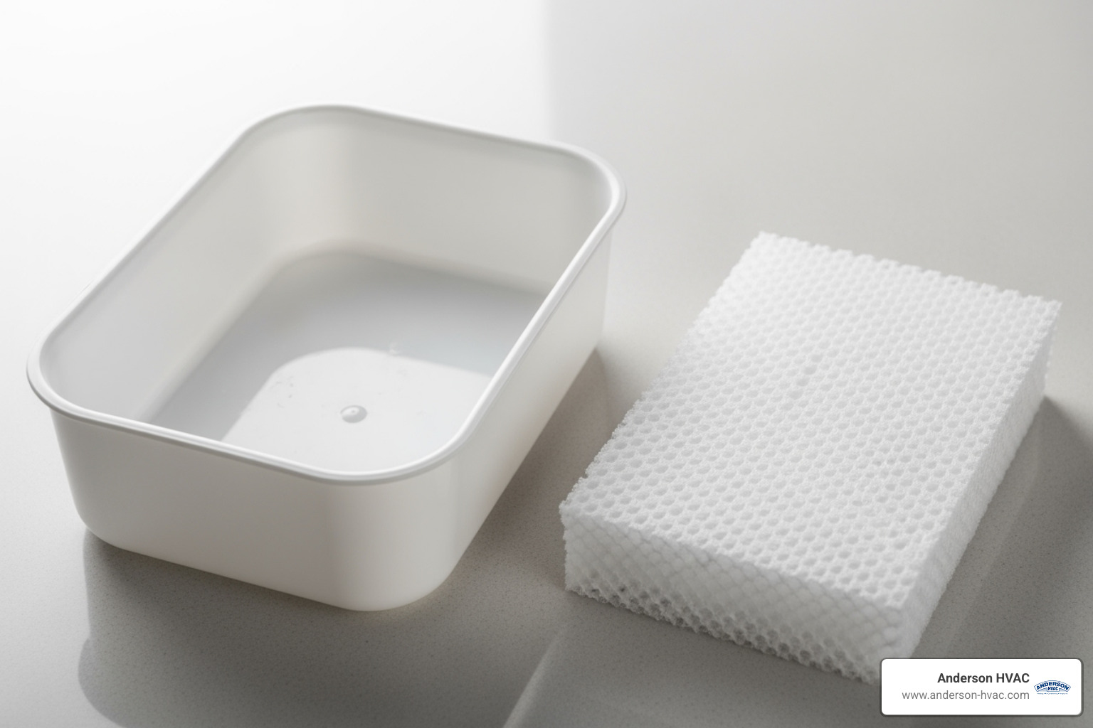 Clean humidifier water pan and new evaporator pad - drum humidifier installation Clean humidifier water pan and new evaporator pad - drum humidifier installation