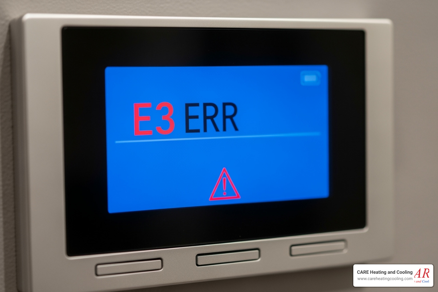 thermostat displaying an error code - furnace repair new albany