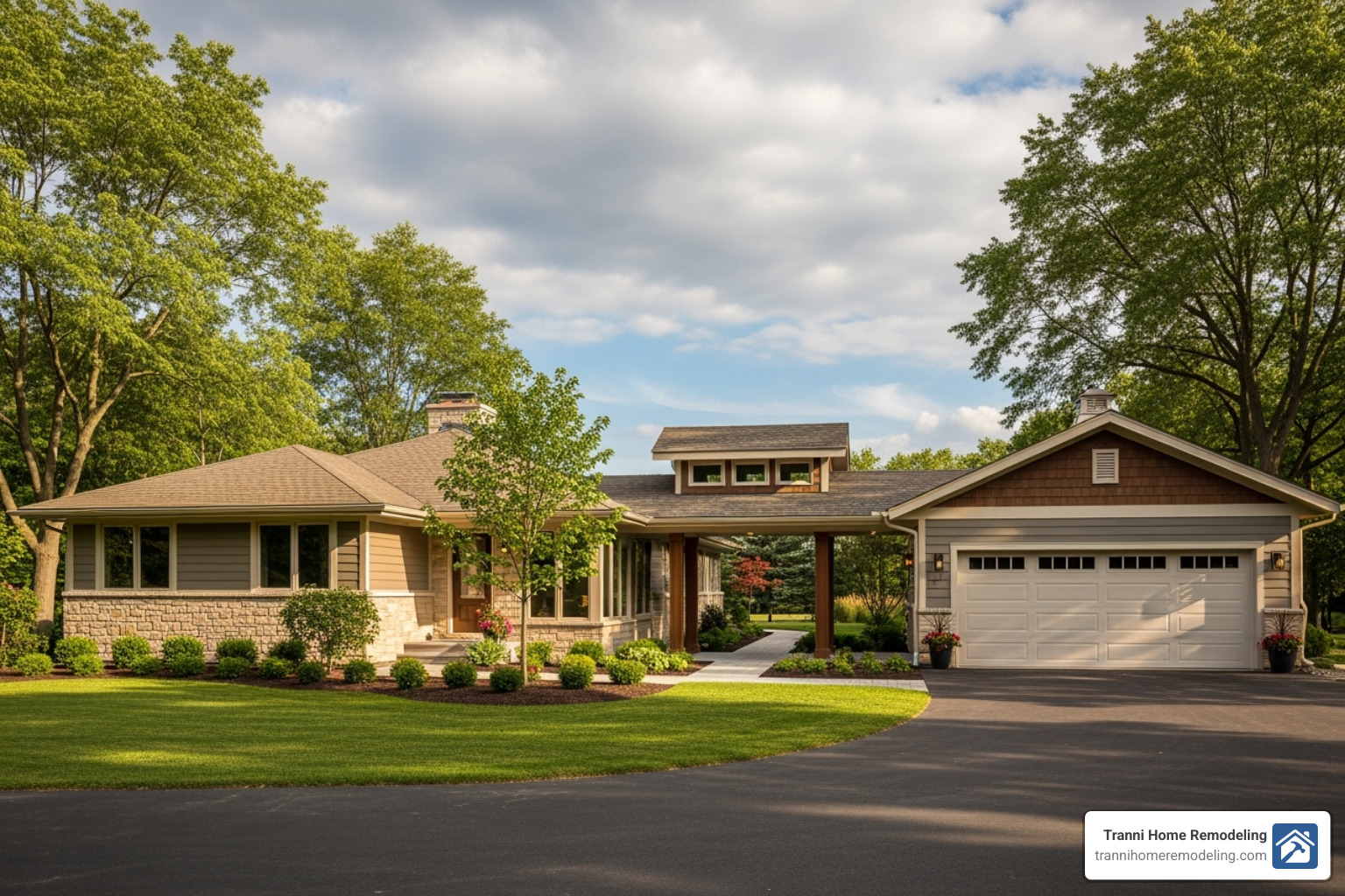 ranch house garage addition with breezeway - ranch house garage addition