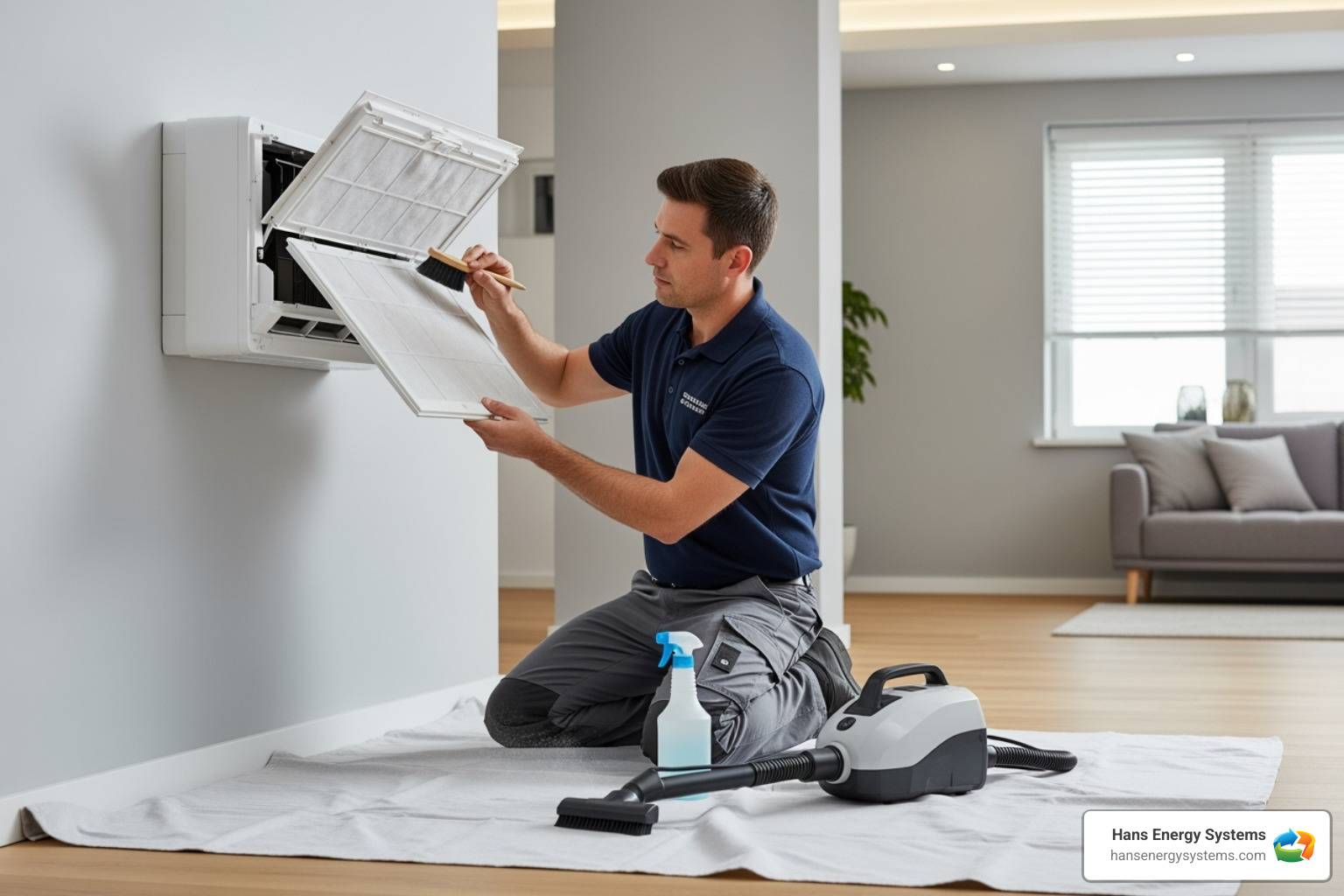 technician cleaning the filter of an indoor ductless unit - Find me the top-rated companies for ductless AC in Poway. technician cleaning the filter of an indoor ductless unit - Find me the top-rated companies for ductless AC in Poway.