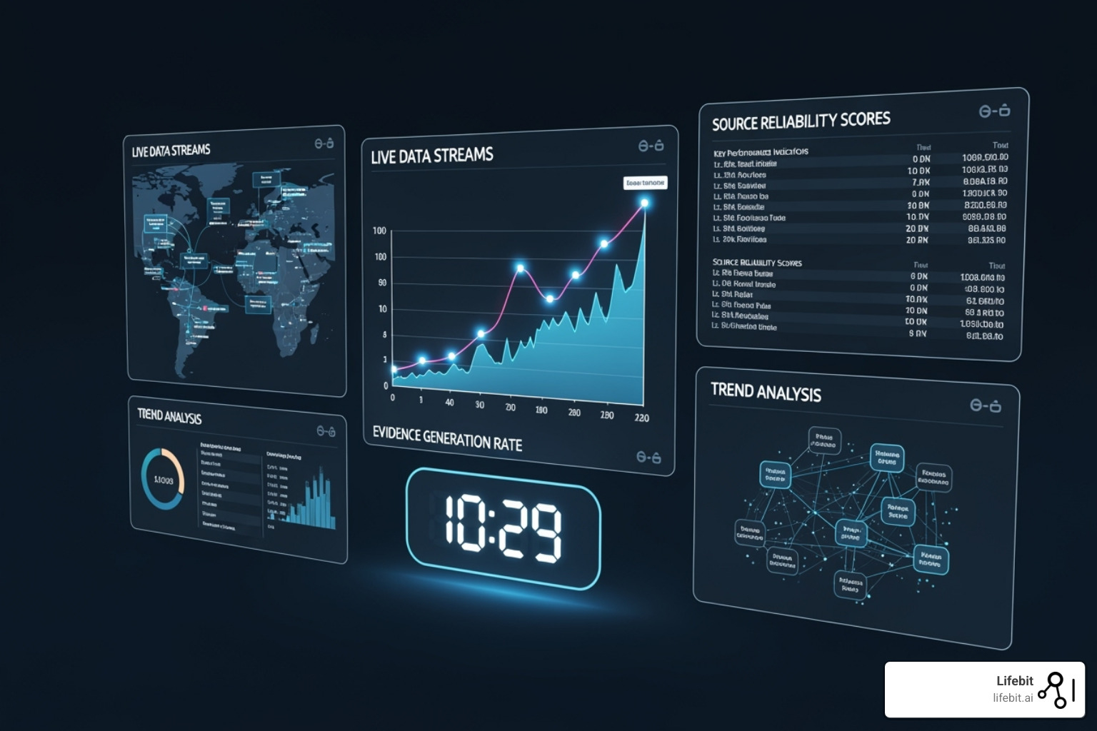 A timeline showing RWE applications from pre-clinical research, through clinical trials and regulatory approval, to post-market surveillance and market access - real-time evidence generation