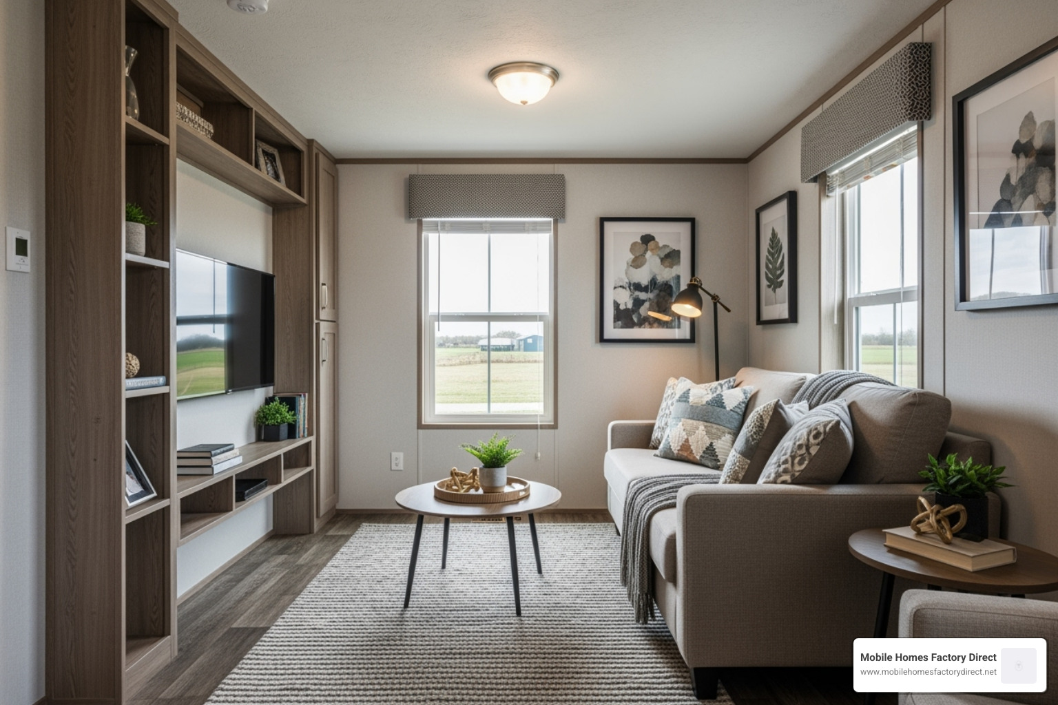 The Bliss model's interior - 2 bedroom single wide mobile homes