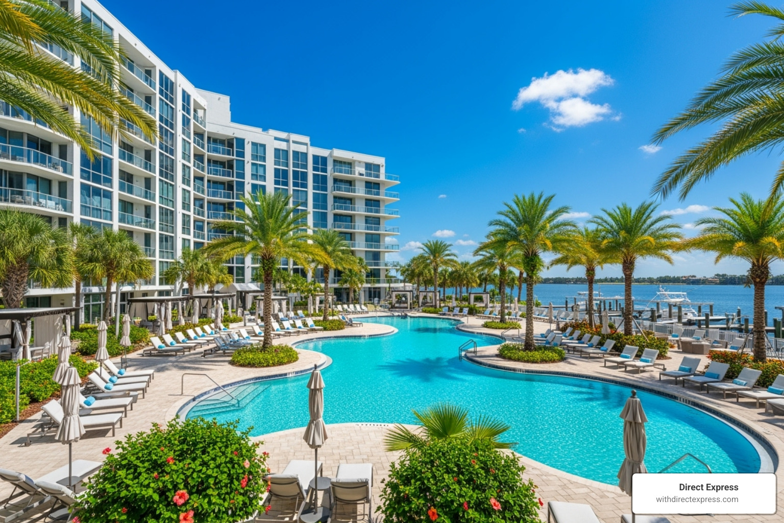 entrance or pool area of Island Club at Rocky Point - rocky point tampa condos for sale