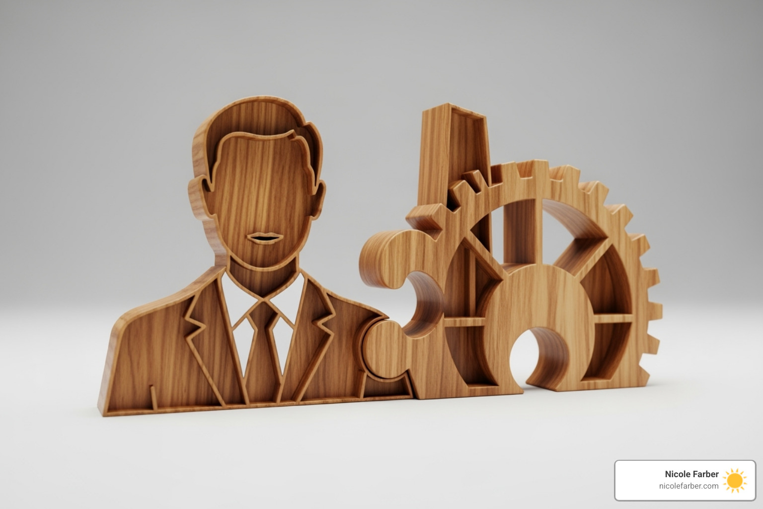 two puzzle pieces, one labeled "Leader" and the other "Business," fitting together - Business strategy coaching two puzzle pieces, one labeled "Leader" and the other "Business," fitting together - Business strategy coaching