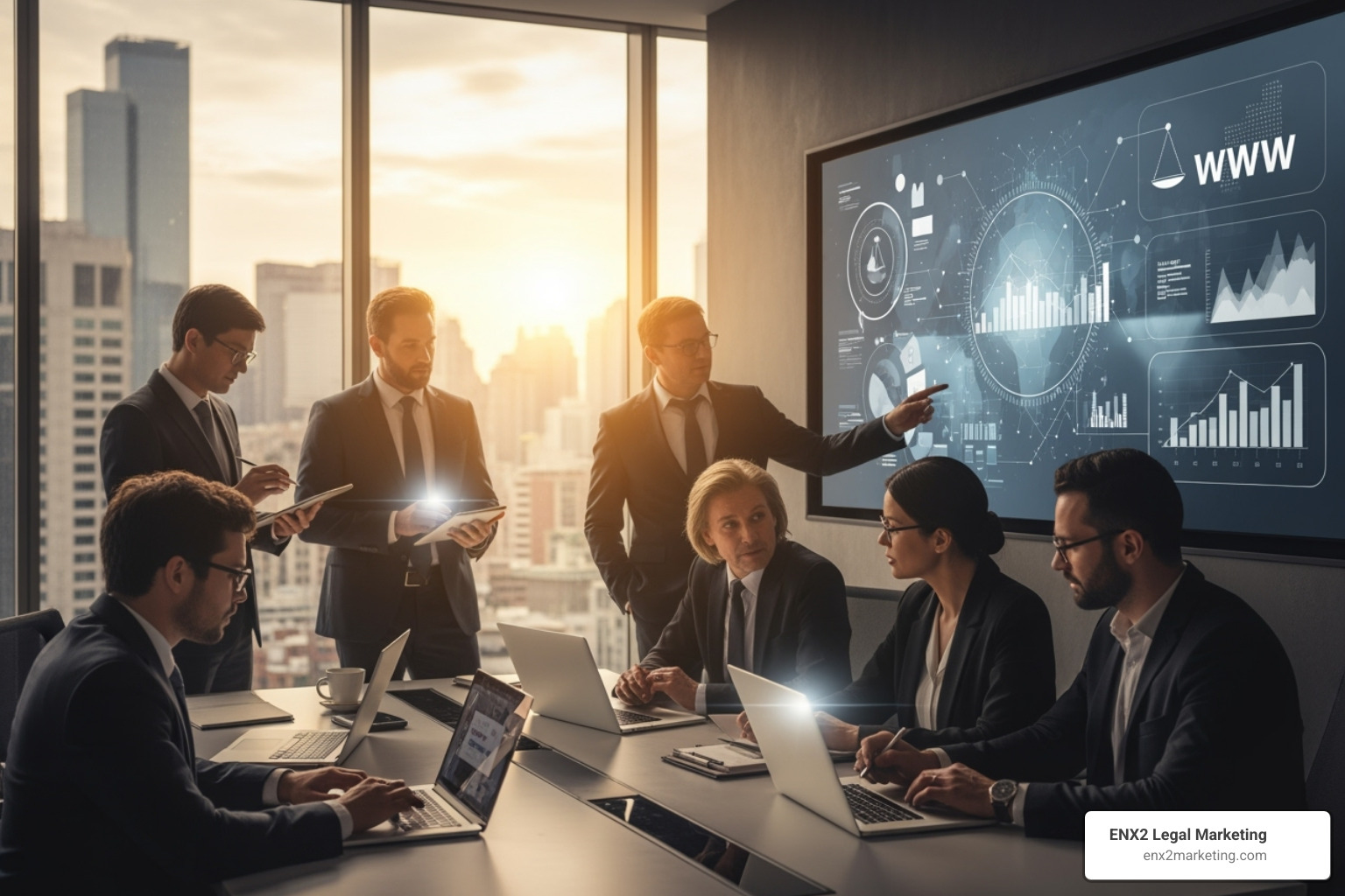 mobile phone and desktop monitor side-by-side showing a law firm's mobile-responsive website - internet marketing for law firm