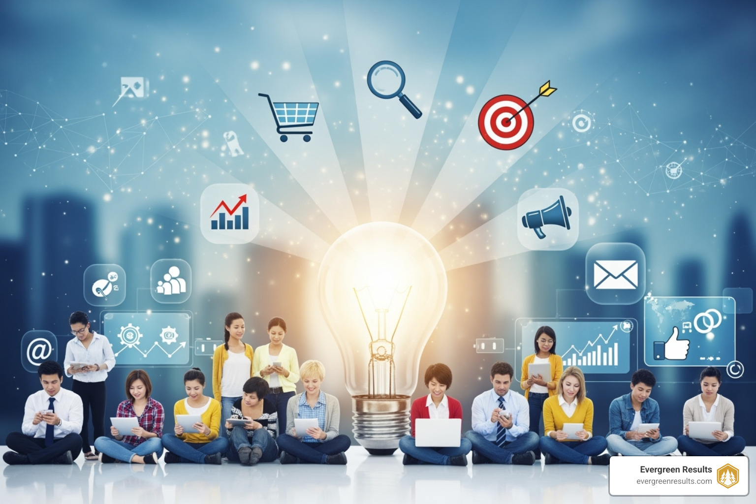 Analytics dashboard showing key metrics - effective internet advertising