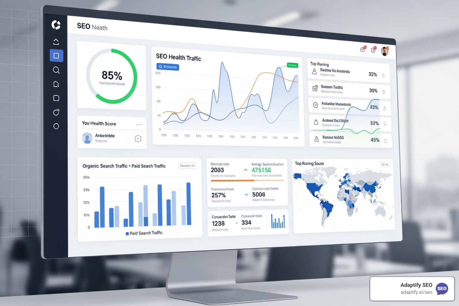 Adaptify.ai dashboard - seo rankings software