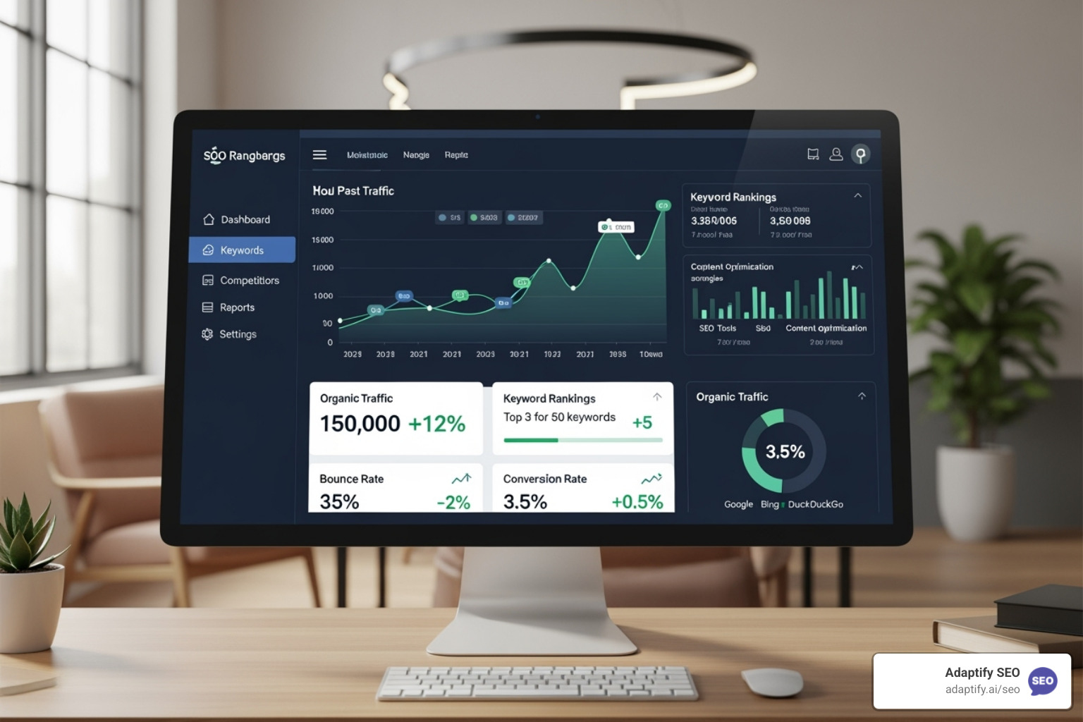 SEO rankings software dashboard - seo rankings software