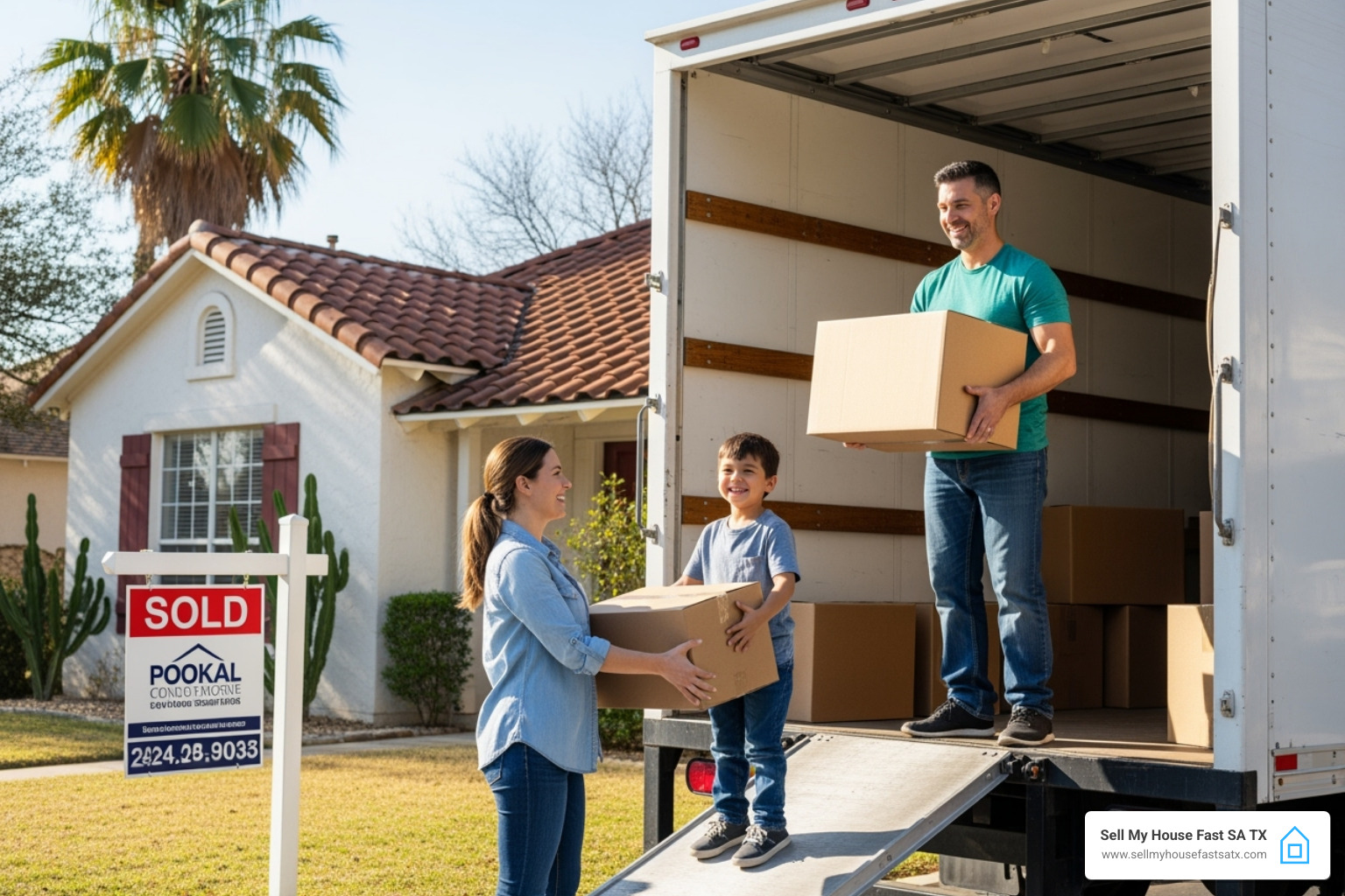 Happy San Antonio family moving out after selling house fast to avoid foreclosure - can i sell my house to avoid foreclosure