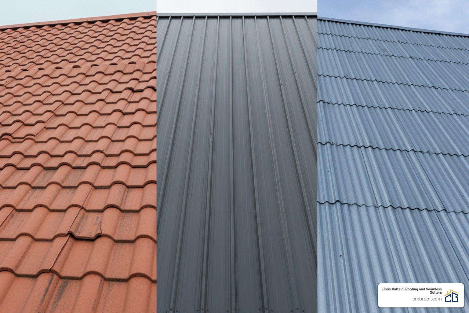 different metal roof styles like shingles, standing seam, and corrugated panels - Metal Roof Installation Companies