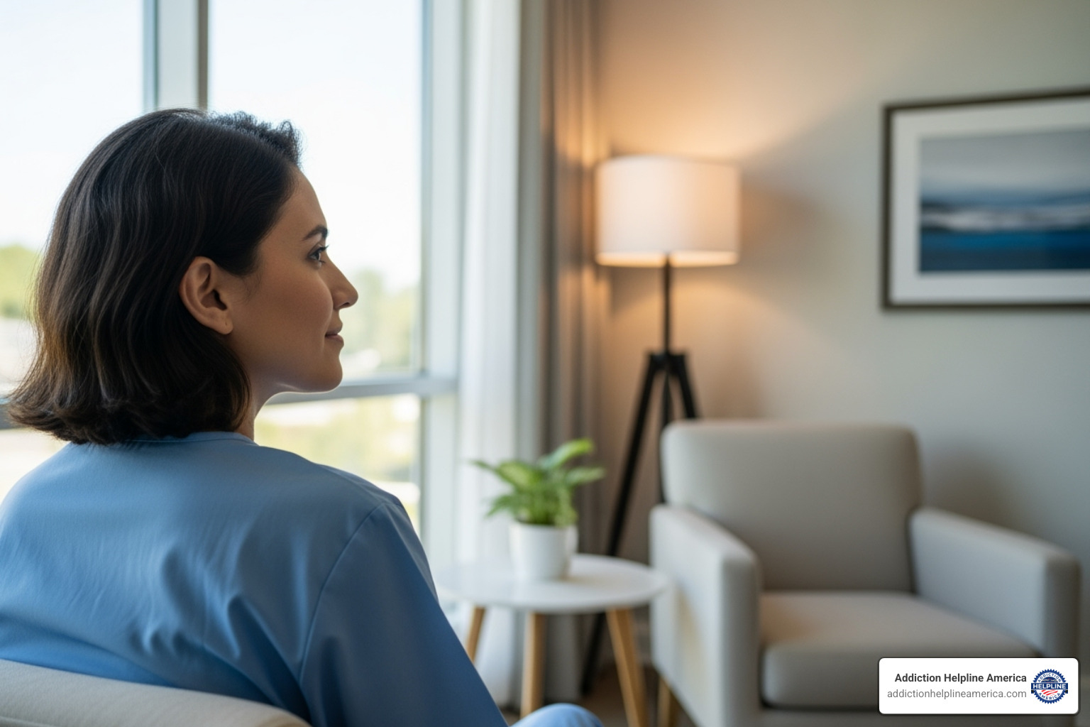Person looking hopeful and looking out a window - hospital detox alcohol Person looking hopeful and looking out a window - hospital detox alcohol