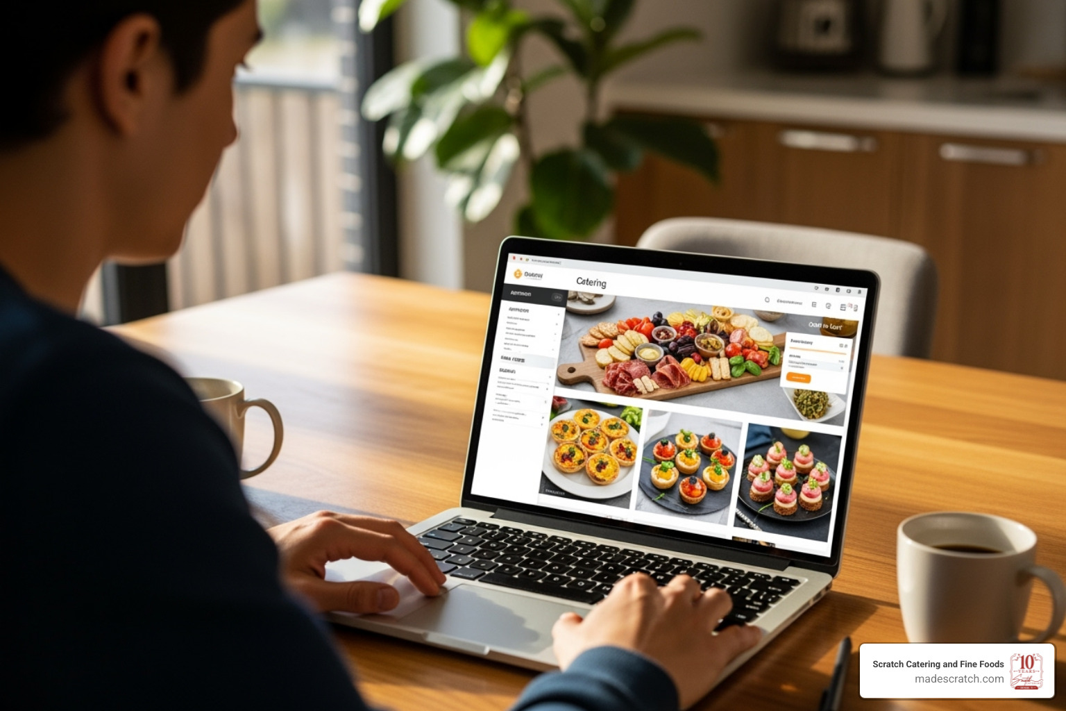 person on a laptop ordering catering online - restaurants that cater person on a laptop ordering catering online - restaurants that cater