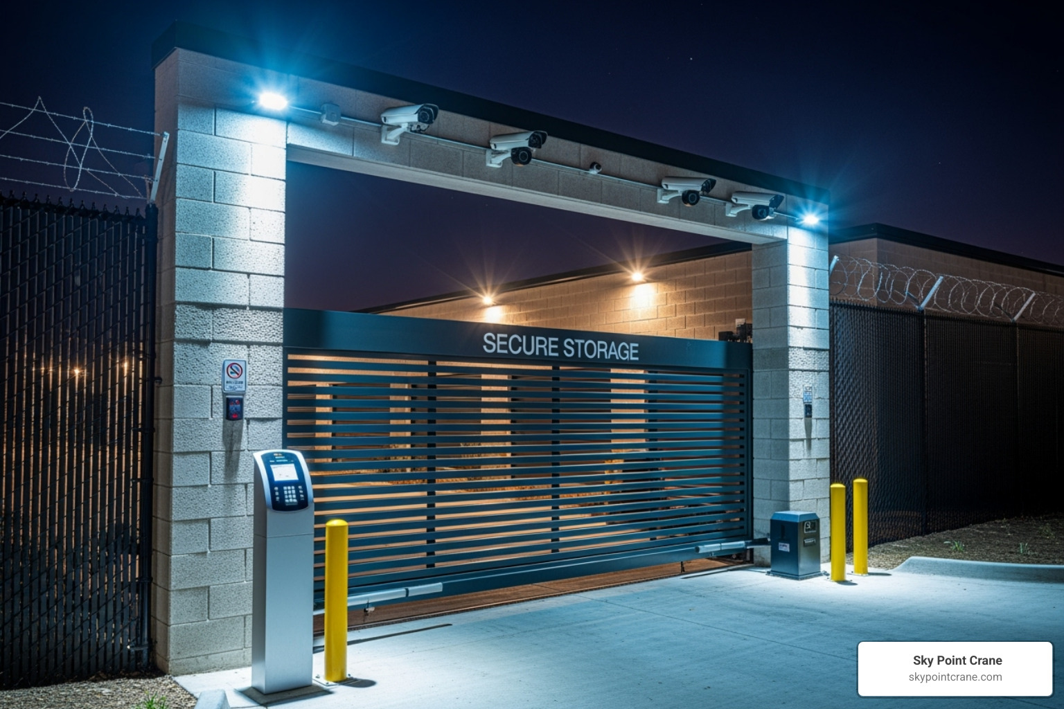 high-tech security features at a storage facility - commercial storage buildings for sale