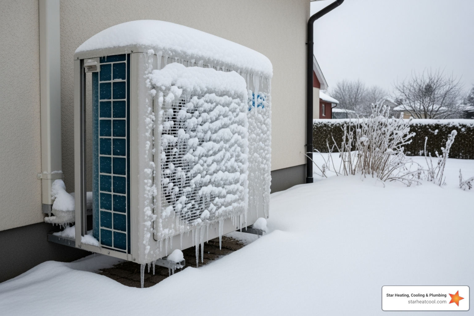 of a frozen outdoor heat pump unit covered in ice - heat pump not working in bargersville in of a frozen outdoor heat pump unit covered in ice - heat pump not working in bargersville in