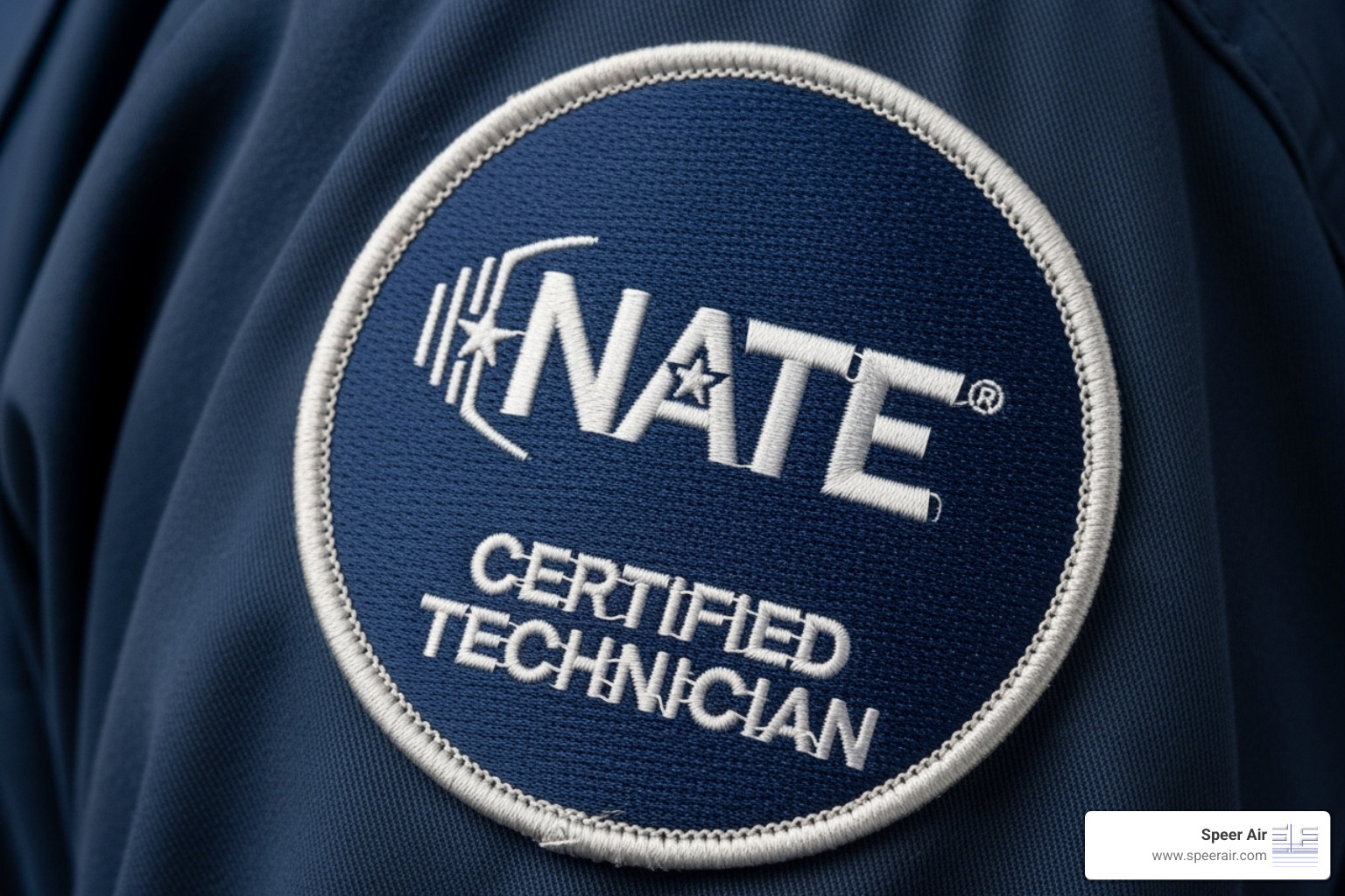 NATE-certified technician's patch on a uniform - commercial hvac repair northern nj NATE-certified technician's patch on a uniform - commercial hvac repair northern nj