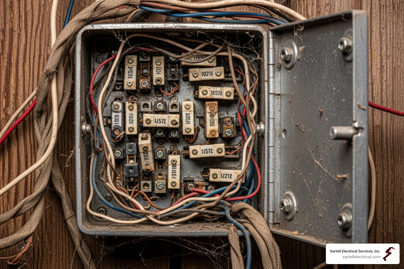 old, overloaded fuse box - Residential Electrical Upgrades