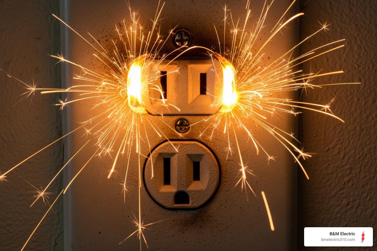 sparking electrical outlet - 24 hour electric company near me