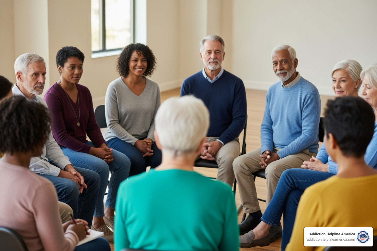 diverse group in support meeting - Marijuana addiction help diverse group in support meeting - Marijuana addiction help