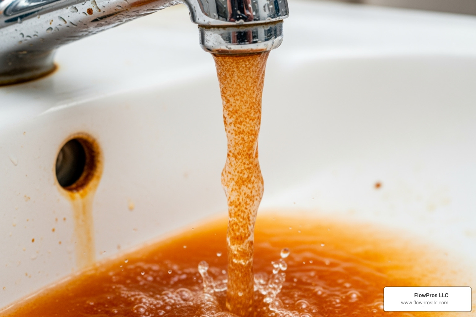 rusty water coming from a tap - residential plumbing services replacement in brandon, fl