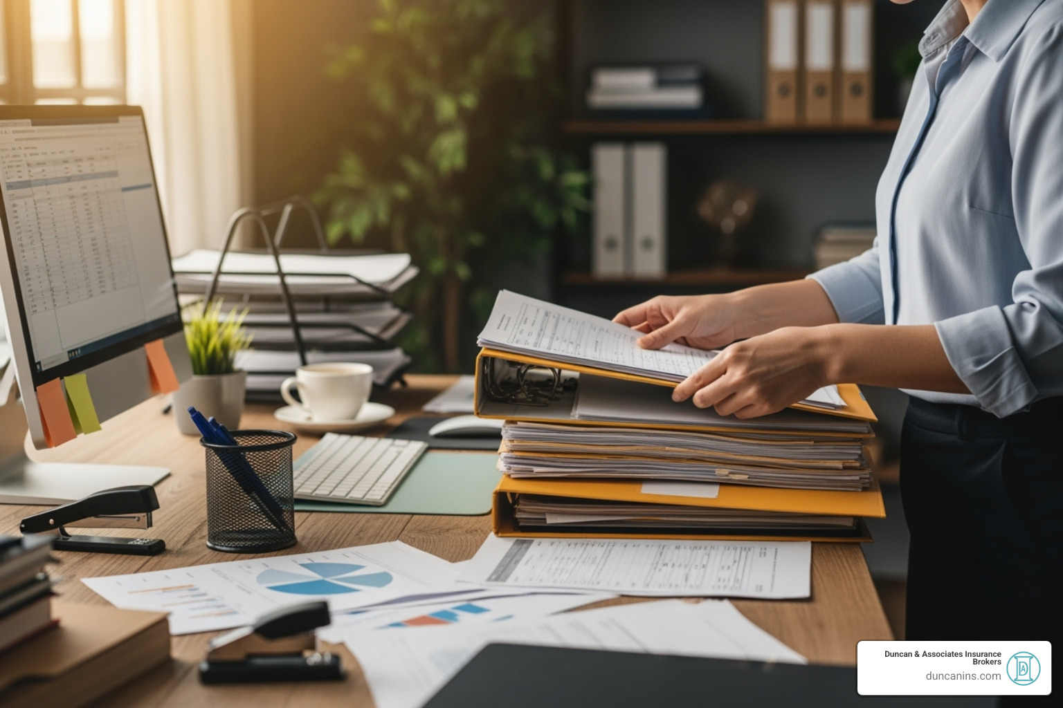 person organizing documents at a desk - life insurance brokers near me person organizing documents at a desk - life insurance brokers near me